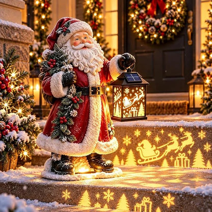Christmas Lantern Figurines with Warm Holiday Glow