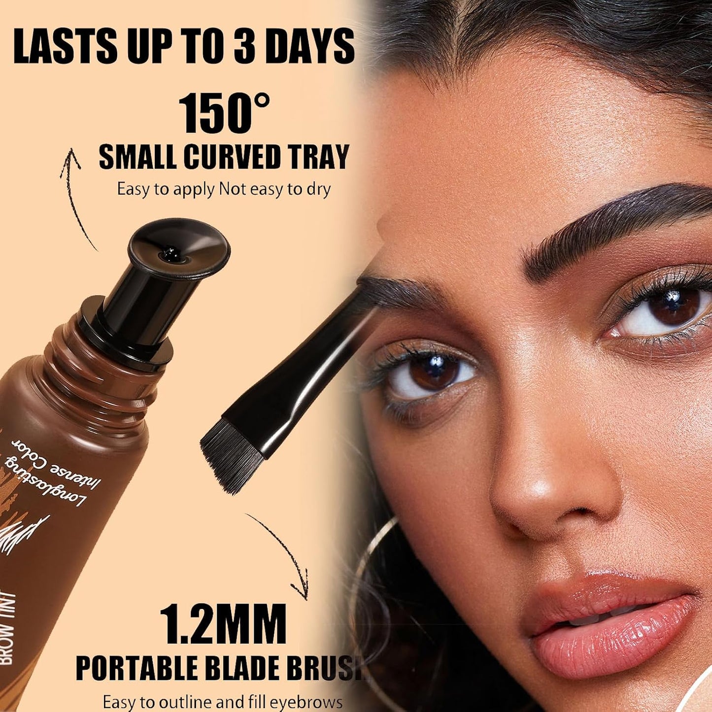 ✨ Peel-Off Brow Tint Gel – 3-Day Waterproof Longwear for Effortless Defined Brows