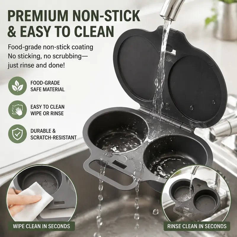 🍳Dual-cavity microwave egg cooker
