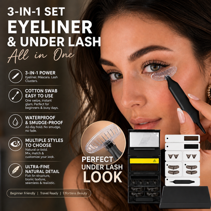 🥳2026 HOT SALE🥳💋50K+ SOLD!🔥 50% OFF! 3-in-1 Kit: Eyeliner and Lower Lash Stamp