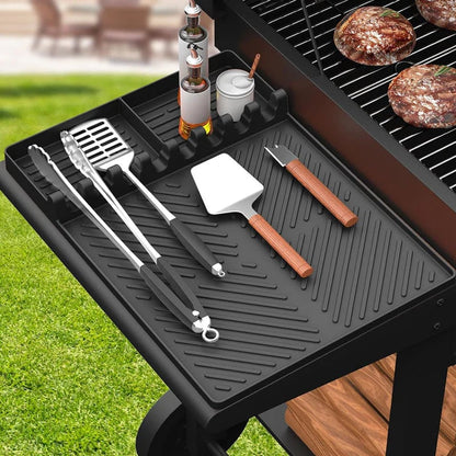 🍖 Silicone BBQ Side Shelf Mat – Clean Grill, Easy Cook 🔥