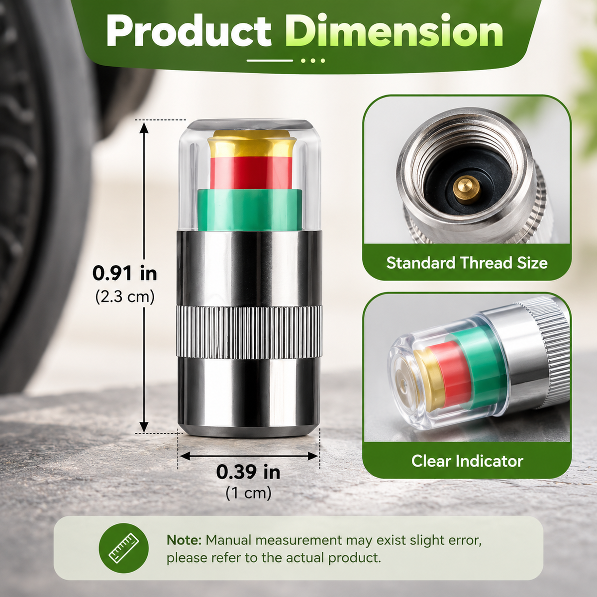 🚗🛠️4 PCS Car Tire Pressure Monitor Valve- tire valve stem caps
