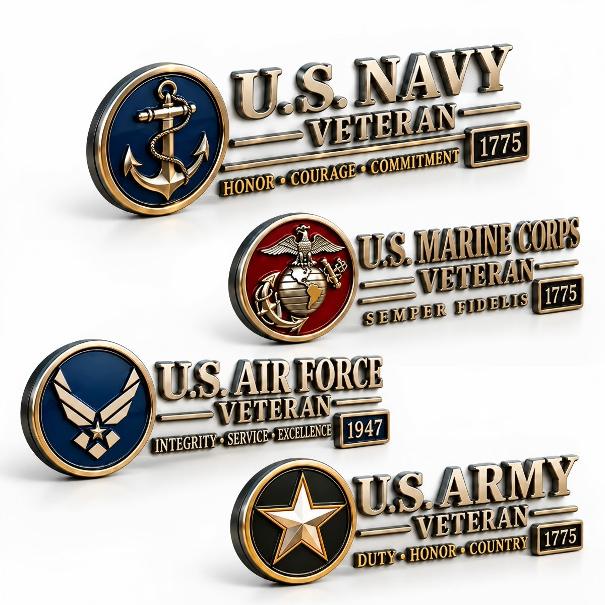 ✨3D Metal Veteran Honor Auto Badge | For daily driving & veteran gatherings