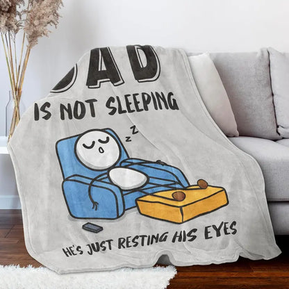 funny-gift-dad-is-not-sleeping-flannel-blanket-8298