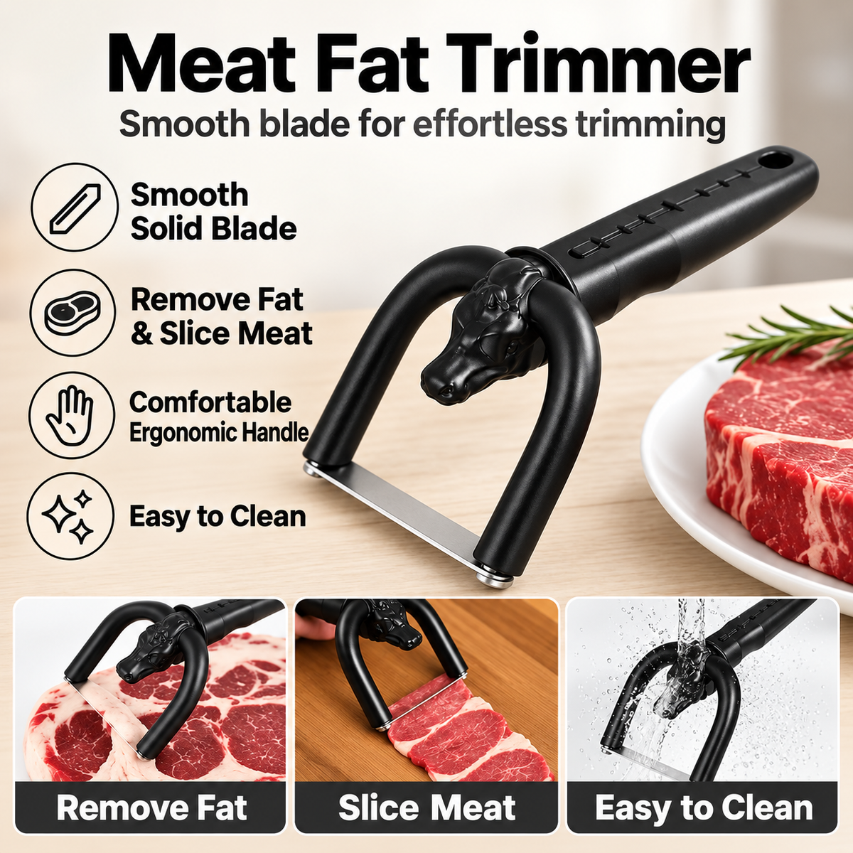 🍖Handheld Ergonomic Meat Slicer - Suitable for slaughtering, grilling, meat processing and home kitchens