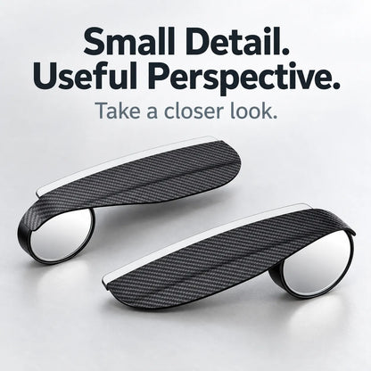 🚗 2-in-1 Side Mirror Rain Visors with Adjustable Blind Spot Mirrors – Carbon Fiber Look