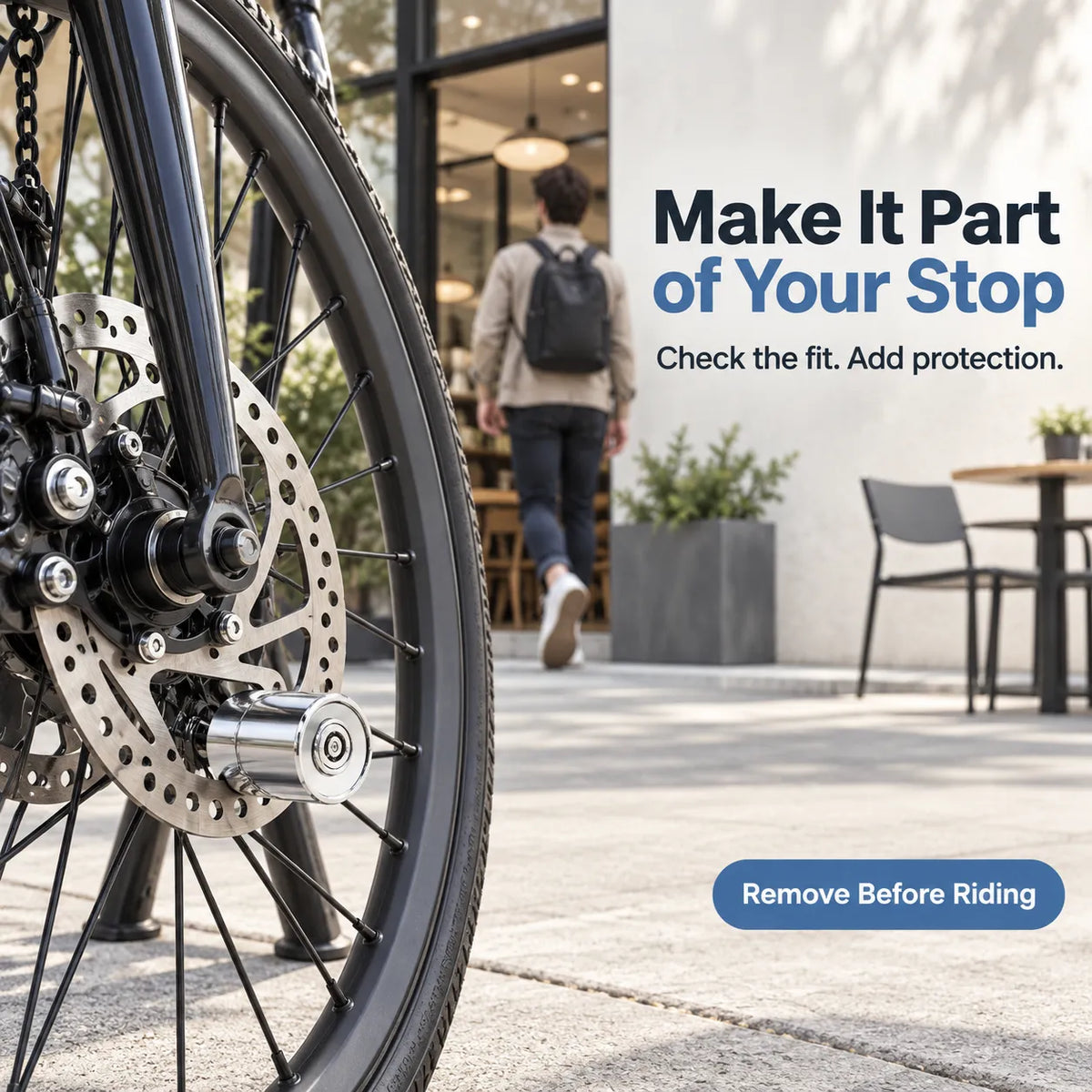 🔒 Compact Disc Brake Lock with 2 Keys