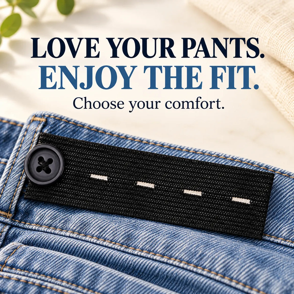 ✨ Waistband Extender for Jeans & Pants — No Sewing