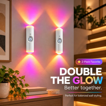 ✨ 7-Color RGB Motion Sensor Wall Lights – Magnetic, No-Drill Ambient Lighting