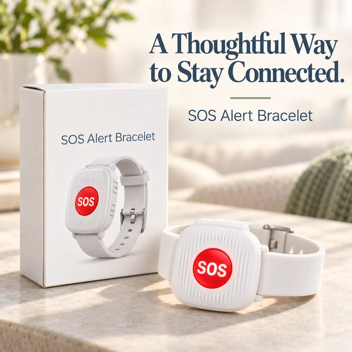 ⌚ Wi-Fi SOS Alert Bracelet for Seniors – Wearable Help Button with Family App Alerts 🤍