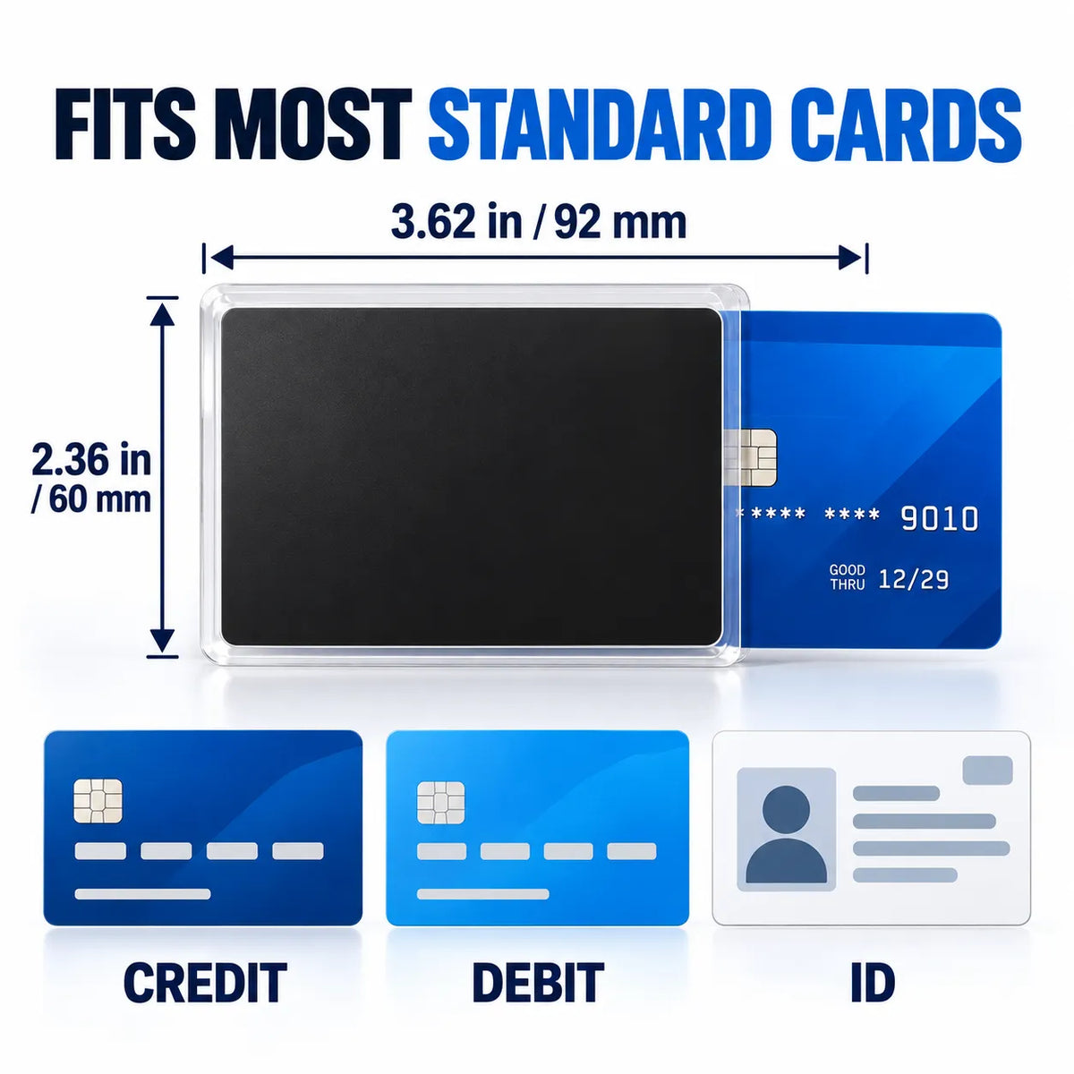 🛡️ Side-View Privacy Card Sleeve – Slim & Easy to Carry