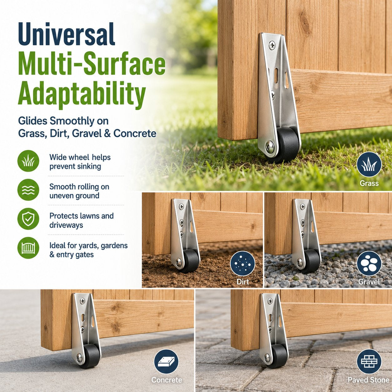 🔧 110LBS Vertical Track Roller – Anti-Wobble Door Guide System