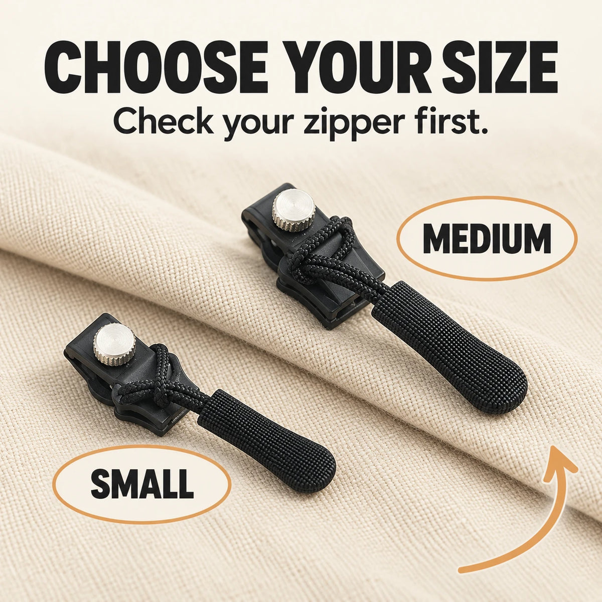 Zipper Repair Slider – No-Sew Screw-On for #3 & #5 Zippers 🧵