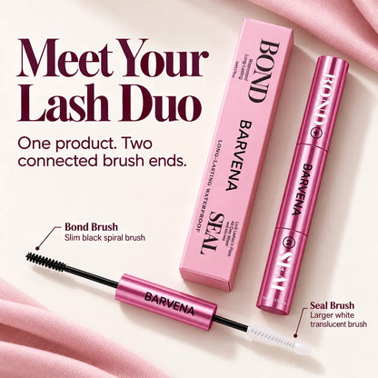 ✨ 2-in-1 Lash Bond & Seal for DIY Cluster Lashes 💗 Black Bond + Clear Seal