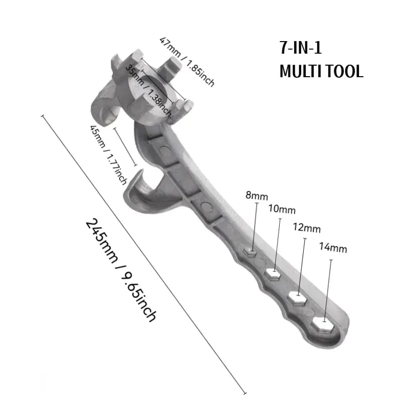 7-in-1 Aluminum Bung Wrench
