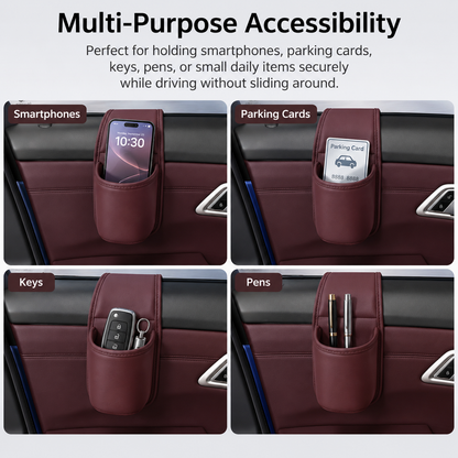 🚘Premium Leather Car Door Storage Pocket