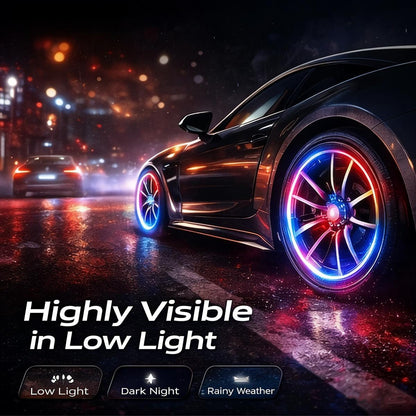 🏎️ Vibration-Sensitive LED Tire Valve Caps