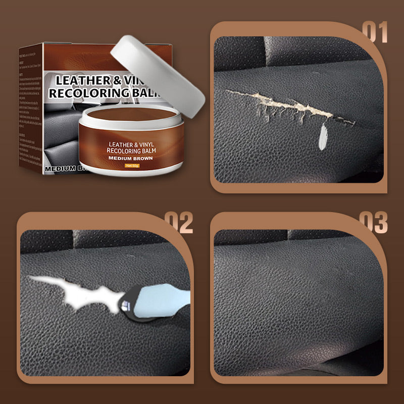 Magic Leather Color Restorer & Repair Paste for Couches, Car Seats and Bags