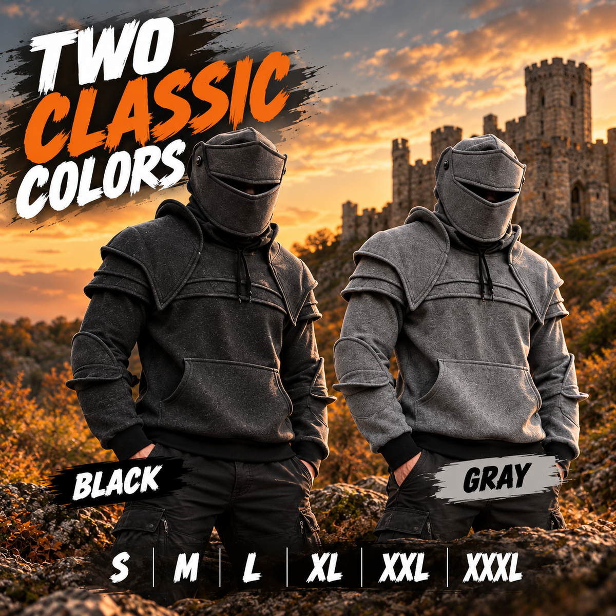 🖤Heavyweight Layered-Look Hoodie – Modern Street Style