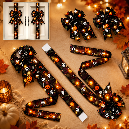 🎃LED Halloween Door & Cabinet Bows (2-Pack)