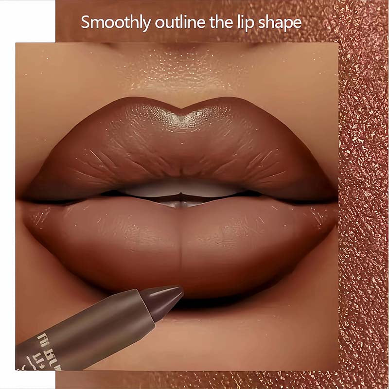 Creamy matte lip liner smoothly outlining the lip shape
