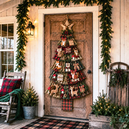 🎄Beginner-Friendly DIY Oversized Patchwork Christmas Tree Door Hanging Kit | Complete Kit with All Tools & Step-by-Step Guide Included 💕