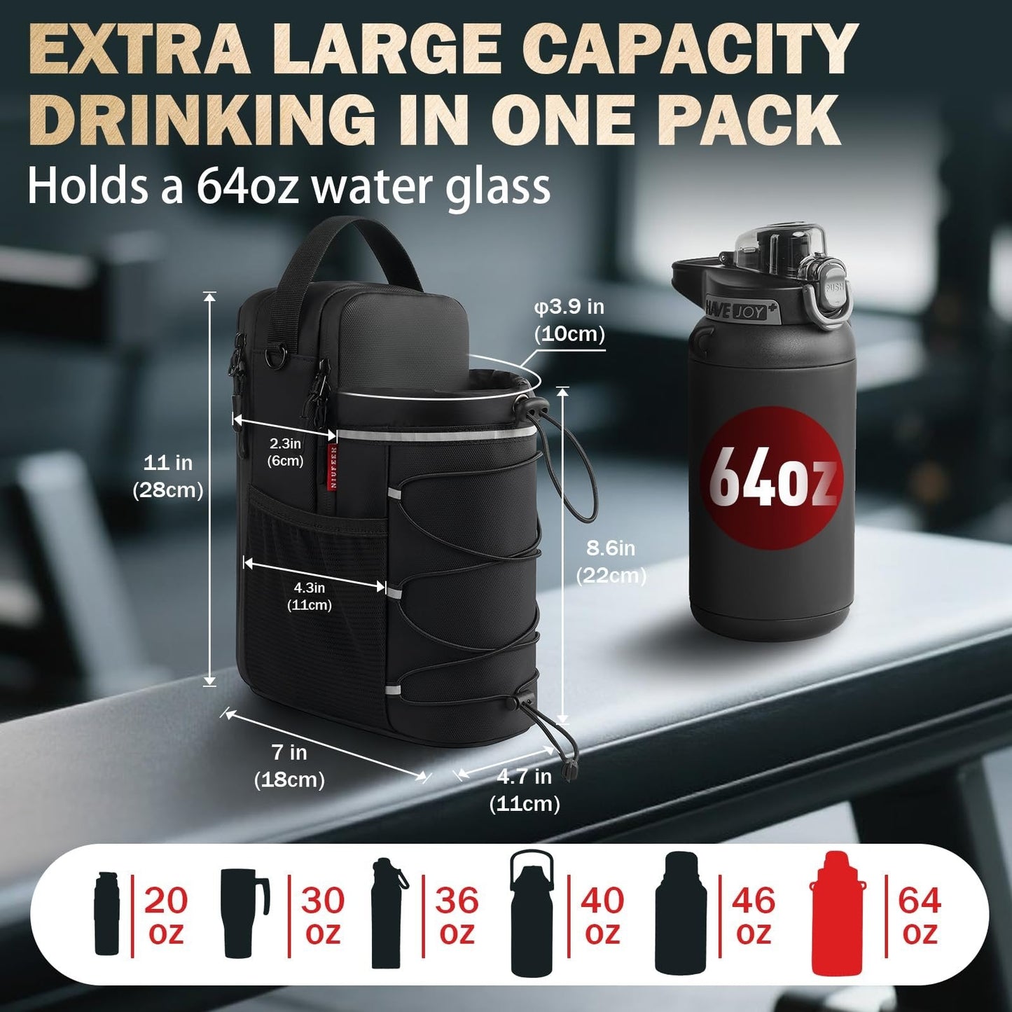 🏋️ Magnetic Gym Bag with Bottle Holder – Strong & Secure