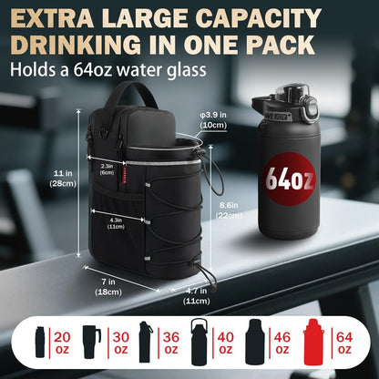 🏋️ Magnetic Gym Bag with Bottle Holder – Strong & Secure