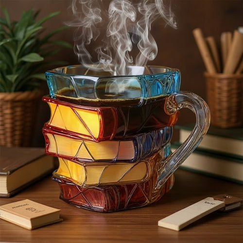 🌟Novelty 3D Painted Book Mug— Where Literature Meets Art in Your Morning Routine 📚☕