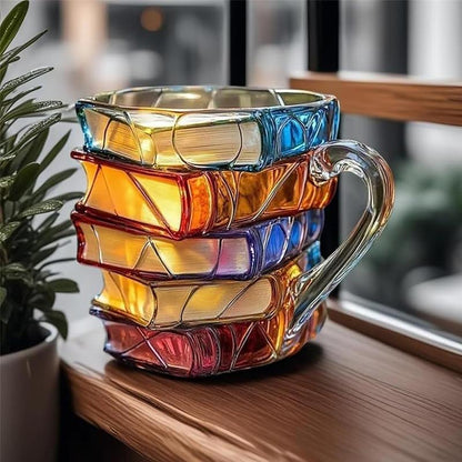 🌟Novelty 3D Painted Book Mug— Where Literature Meets Art in Your Morning Routine 📚☕