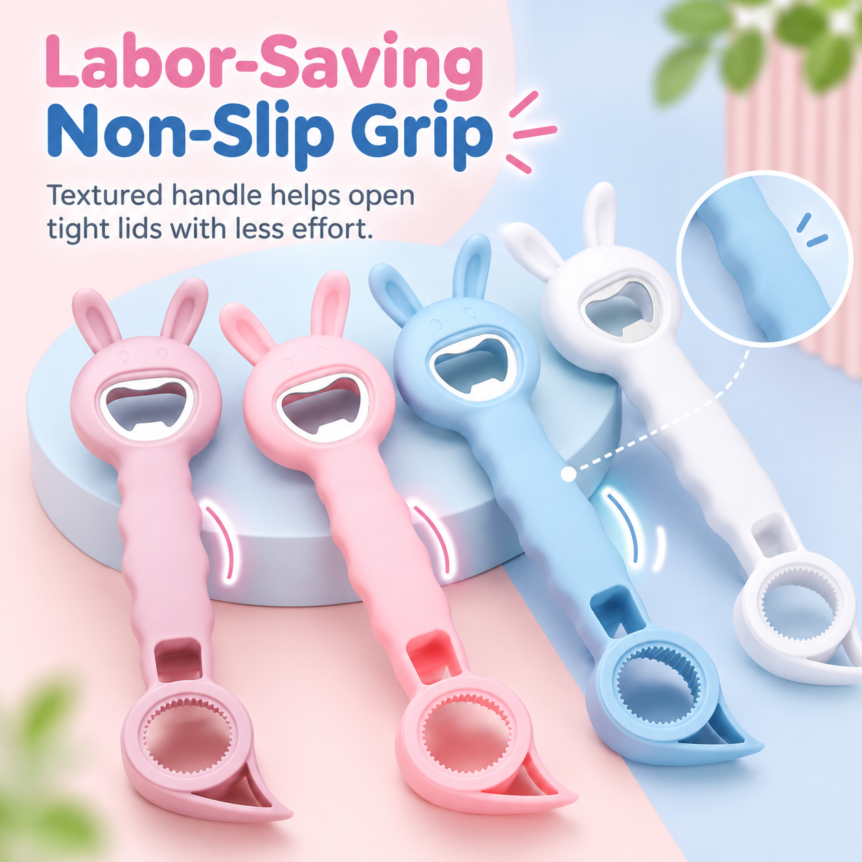 🔧🐰4-in-1 Multifunctional Rabbit-Shaped Bottle and Jar Opener