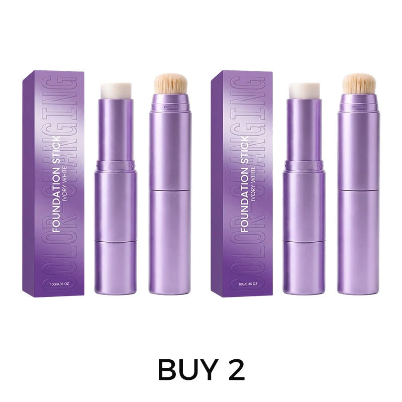 ✨ Ivory Concealer Stick with Built-In Blending Brush – Buildable Coverage & Natural-Looking Finish
