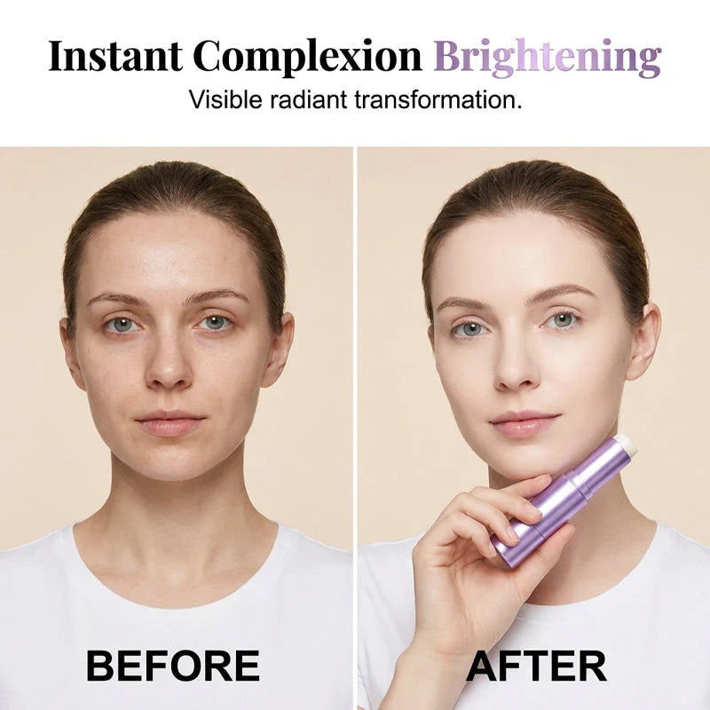 ✨ Ivory Concealer Stick with Built-In Blending Brush – Buildable Coverage & Natural-Looking Finish