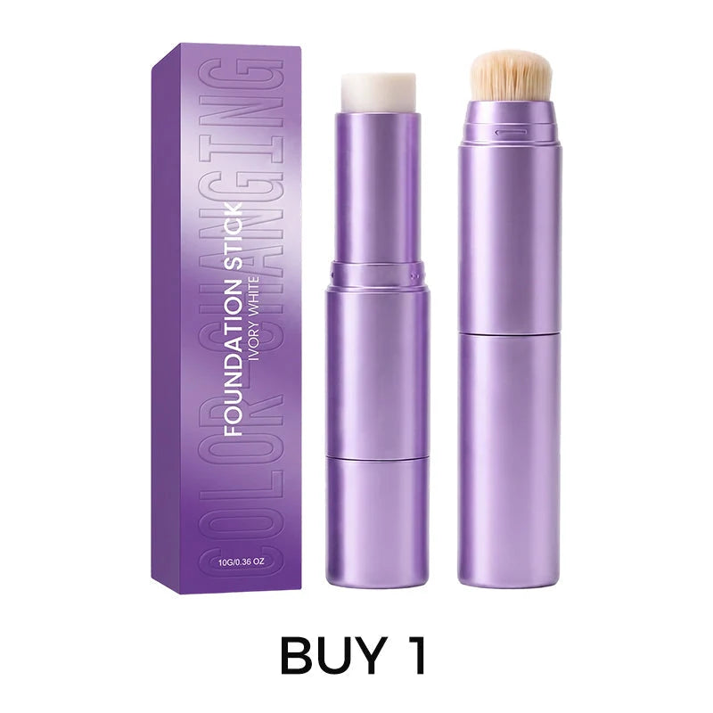 ✨ Ivory Concealer Stick with Built-In Blending Brush – Buildable Coverage & Natural-Looking Finish