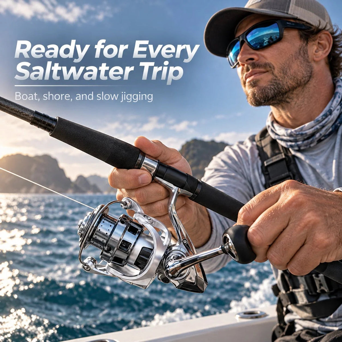 🎣 Single-Hand Jigging Reel with Precision Thumb Control