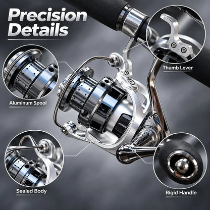 🎣 Single-Hand Jigging Reel with Precision Thumb Control