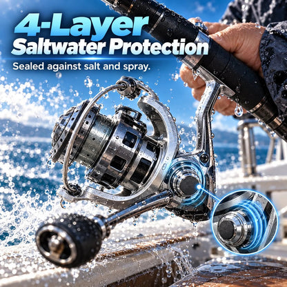 🎣 Single-Hand Jigging Reel with Precision Thumb Control