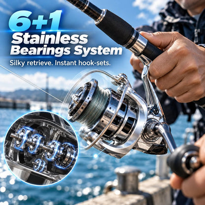 🎣 Single-Hand Jigging Reel with Precision Thumb Control