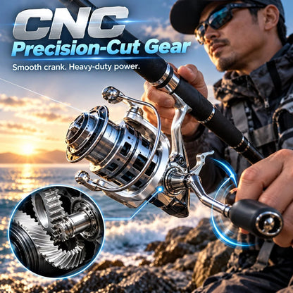🎣 Single-Hand Jigging Reel with Precision Thumb Control