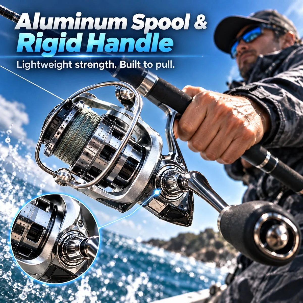 🎣 Single-Hand Jigging Reel with Precision Thumb Control