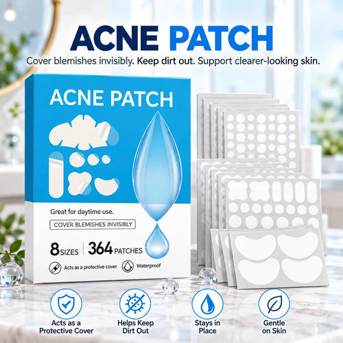 ✨ Invisible Acne Patches – Cover Pimples & Absorb Blemish Fluid | 364 Patches 💧🍀