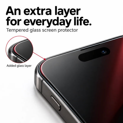 ❤️ Red Shimmer Privacy Screen Protector for iPhone – Tempered Glass Anti-Peep Protection