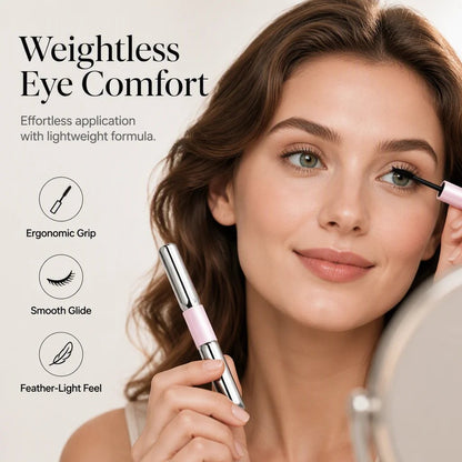 ✨ 24H Waterproof Double-Ended Mascara – 2mm Precision Brush for Longer, Lifted Lashes