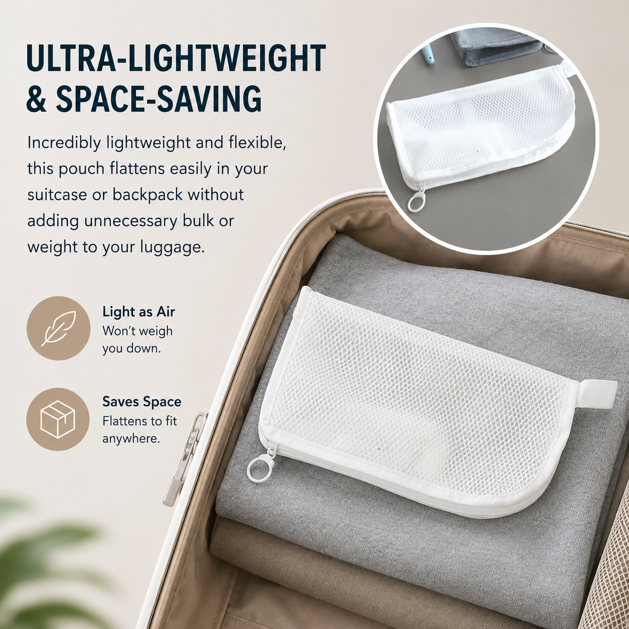 📂Portable Lightweight Mesh Toiletry Bag