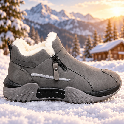 ❄️ Cozy Fleece Lined Winter Ankle Boots with Side Zipper