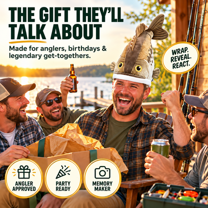 🔥Last day 49% OFF🐟 Funny 3D Fish Hat — Funny Fishing Gift for Anglers, Lake Days & Parties