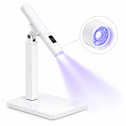 💅✨ Rechargeable Mini UV/LED Nail Lamp – Precision Flash Curing Light with Adjustable Stand 💖