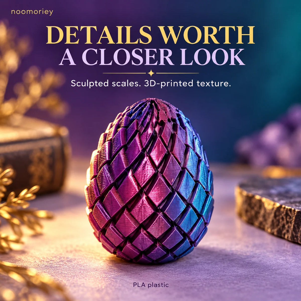 🐉 Printed Dragon Egg – Articulated Dragon Inside, Colorful Fantasy Collectible & Surprise Gift