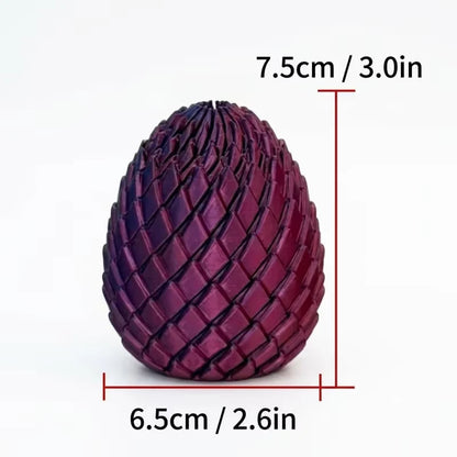 🐉 Printed Dragon Egg – Articulated Dragon Inside, Colorful Fantasy Collectible & Surprise Gift