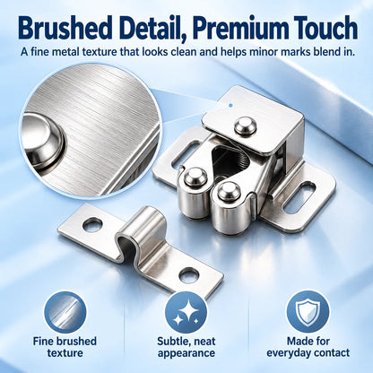 🔧 Spring-Loaded Cabinet Door Latch – Metal Catch in 6 Finishes
